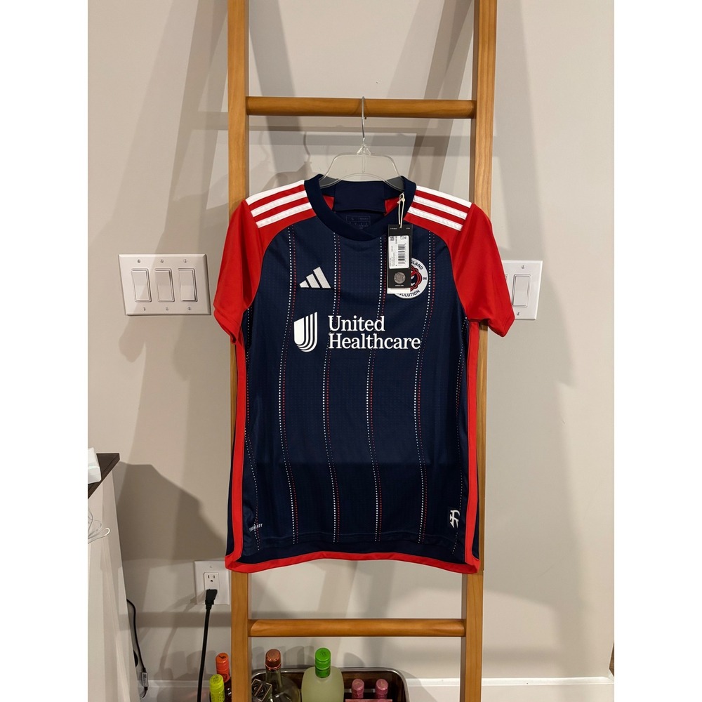 Brand New Adidas New England Revolution MLS Jersey Small Men Navy Red IP6012-230
